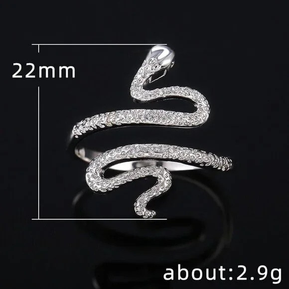 Unique Trendy Snake Finger Rings for Women/Man, INDN8425 - Picture 8 of 9